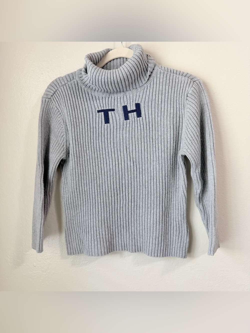 Vintage Tommy Hilfiger "TH" Ribbed Turtleneck Sweater Tommy Jeans size M preppy